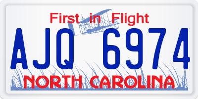 NC license plate AJQ6974