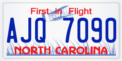 NC license plate AJQ7090