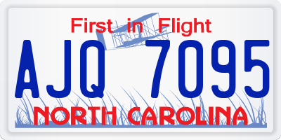 NC license plate AJQ7095