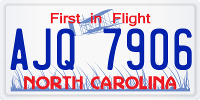 NC license plate AJQ7906