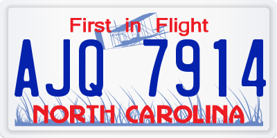NC license plate AJQ7914