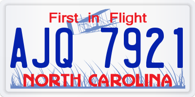 NC license plate AJQ7921