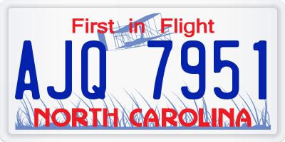 NC license plate AJQ7951