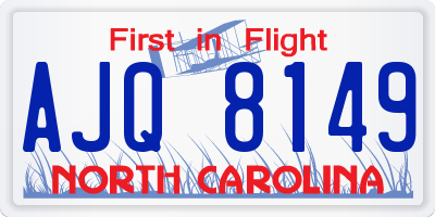 NC license plate AJQ8149
