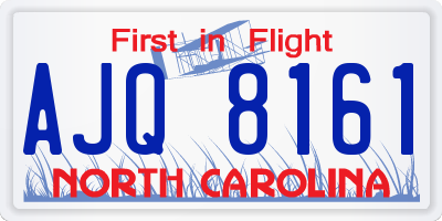 NC license plate AJQ8161