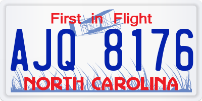 NC license plate AJQ8176