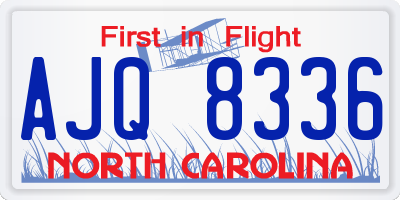 NC license plate AJQ8336