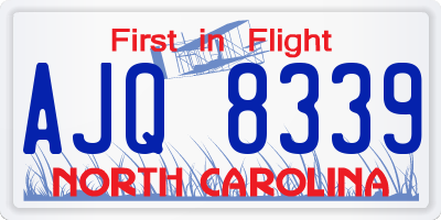 NC license plate AJQ8339