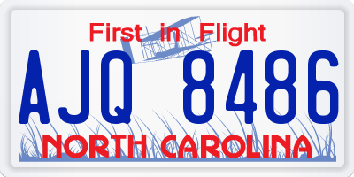 NC license plate AJQ8486