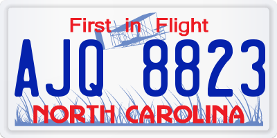 NC license plate AJQ8823