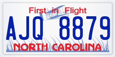 NC license plate AJQ8879