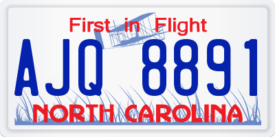 NC license plate AJQ8891