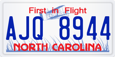 NC license plate AJQ8944