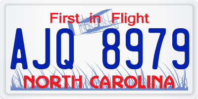 NC license plate AJQ8979