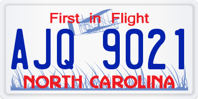 NC license plate AJQ9021
