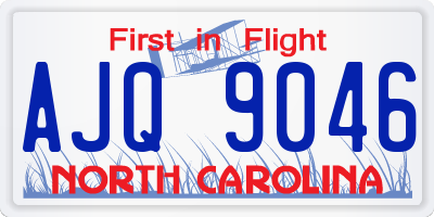 NC license plate AJQ9046