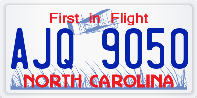 NC license plate AJQ9050