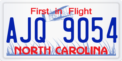 NC license plate AJQ9054