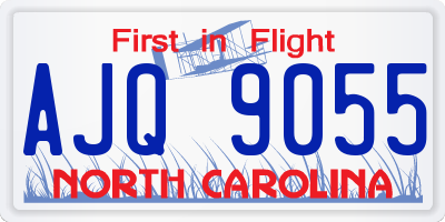 NC license plate AJQ9055