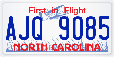 NC license plate AJQ9085