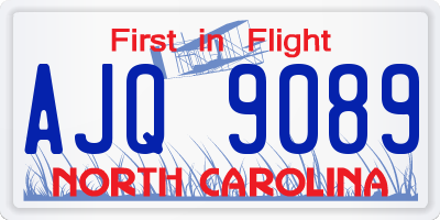 NC license plate AJQ9089