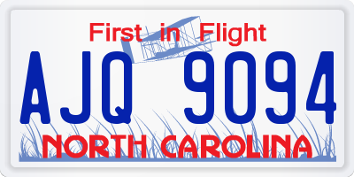 NC license plate AJQ9094