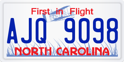 NC license plate AJQ9098