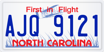 NC license plate AJQ9121