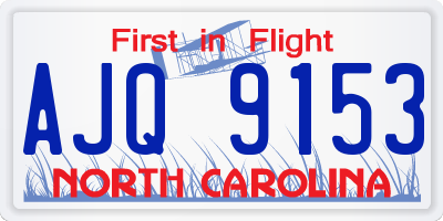 NC license plate AJQ9153