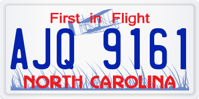 NC license plate AJQ9161