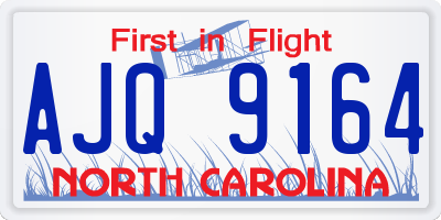 NC license plate AJQ9164