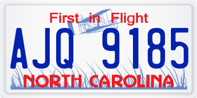 NC license plate AJQ9185