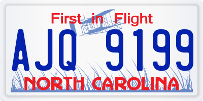 NC license plate AJQ9199