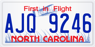 NC license plate AJQ9246