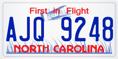 NC license plate AJQ9248