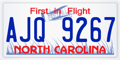 NC license plate AJQ9267