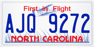 NC license plate AJQ9272