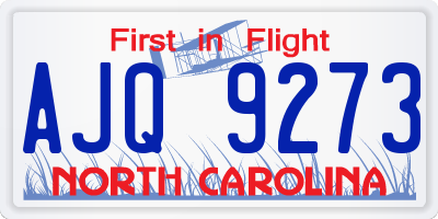 NC license plate AJQ9273