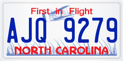 NC license plate AJQ9279