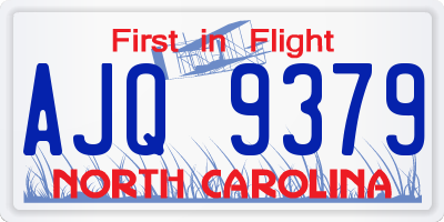NC license plate AJQ9379
