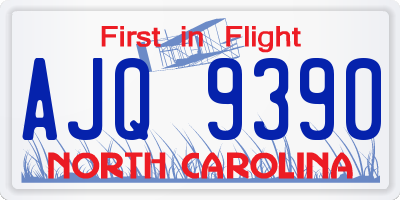 NC license plate AJQ9390