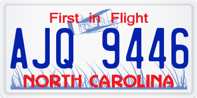 NC license plate AJQ9446