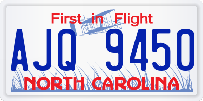 NC license plate AJQ9450