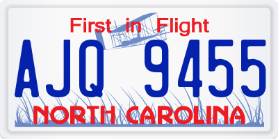 NC license plate AJQ9455