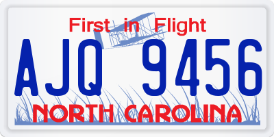 NC license plate AJQ9456