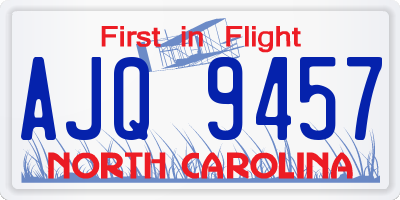 NC license plate AJQ9457