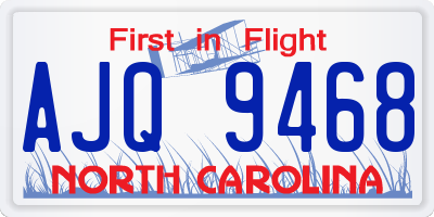 NC license plate AJQ9468