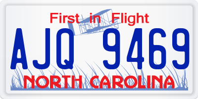 NC license plate AJQ9469