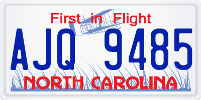 NC license plate AJQ9485