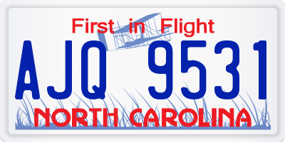 NC license plate AJQ9531